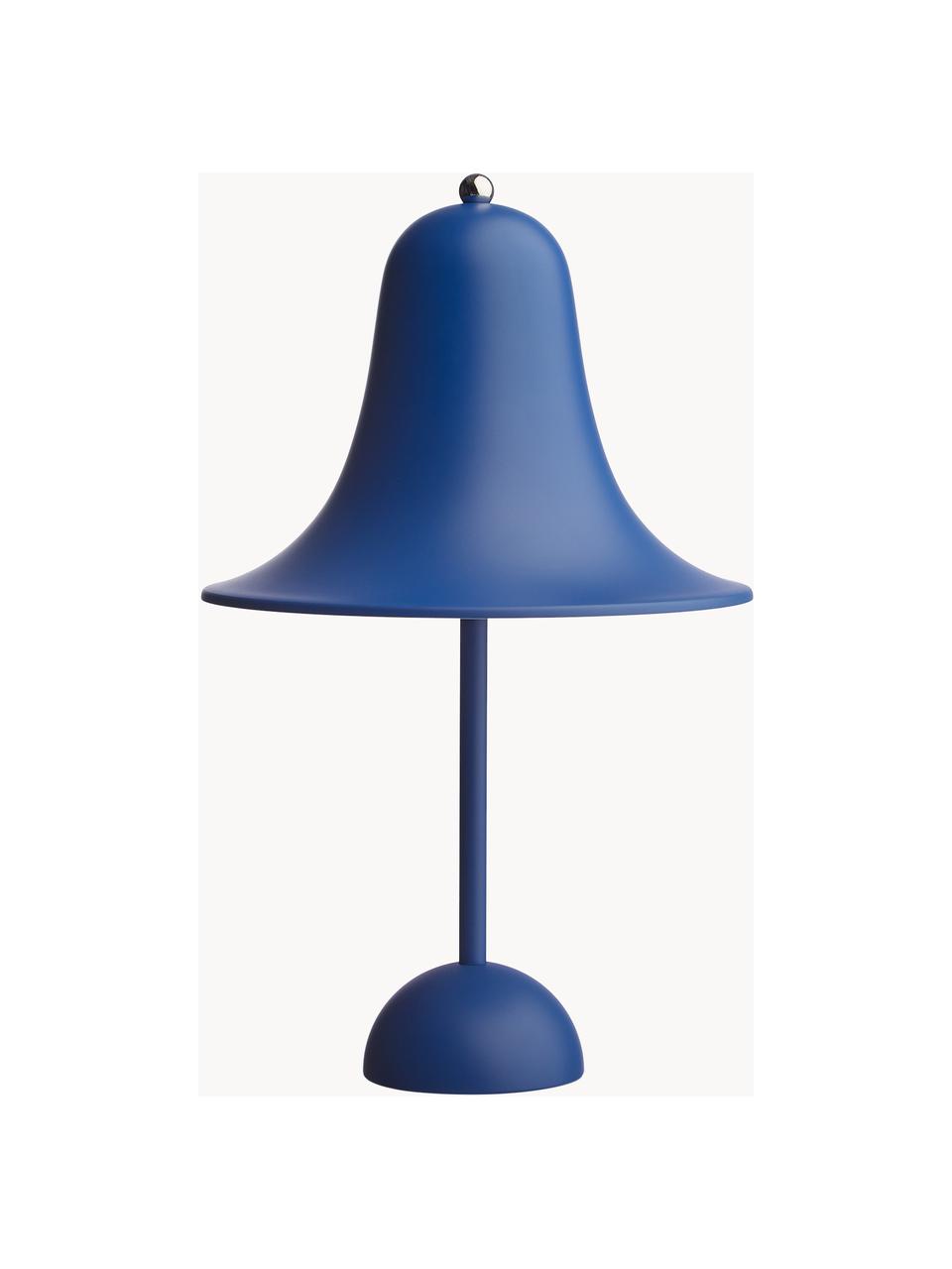 Stolní lampa Pantop, design Verner Panton, Matná modrá, Ø 23 cm, V 38 cm