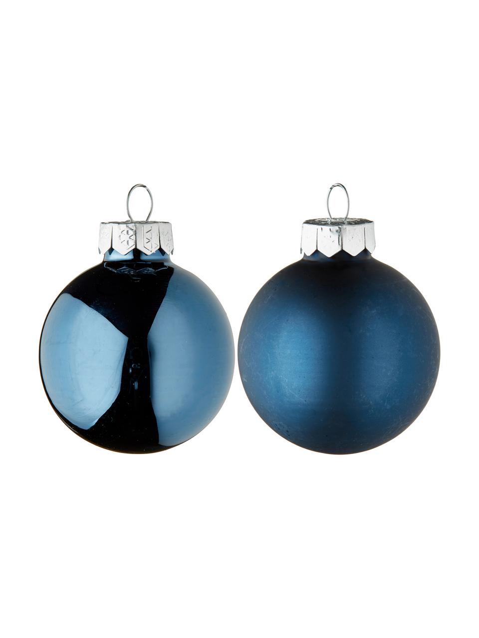 Mini boule de Noël Evergreen, Ø 4 cm, 16 élém., Bleu foncé