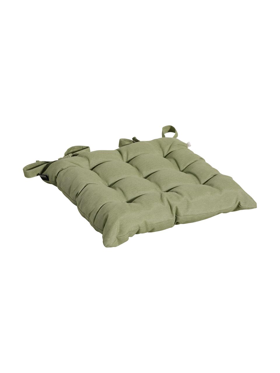 Coussin de chaise vert sauge Panama, Vert sauge, larg. 45 x long. 45 cm