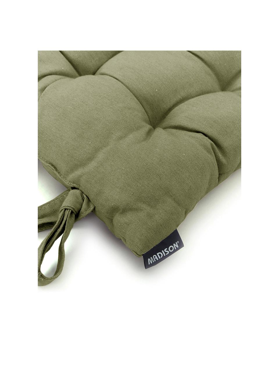 Coussin de chaise vert sauge Panama, Vert sauge, larg. 45 x long. 45 cm