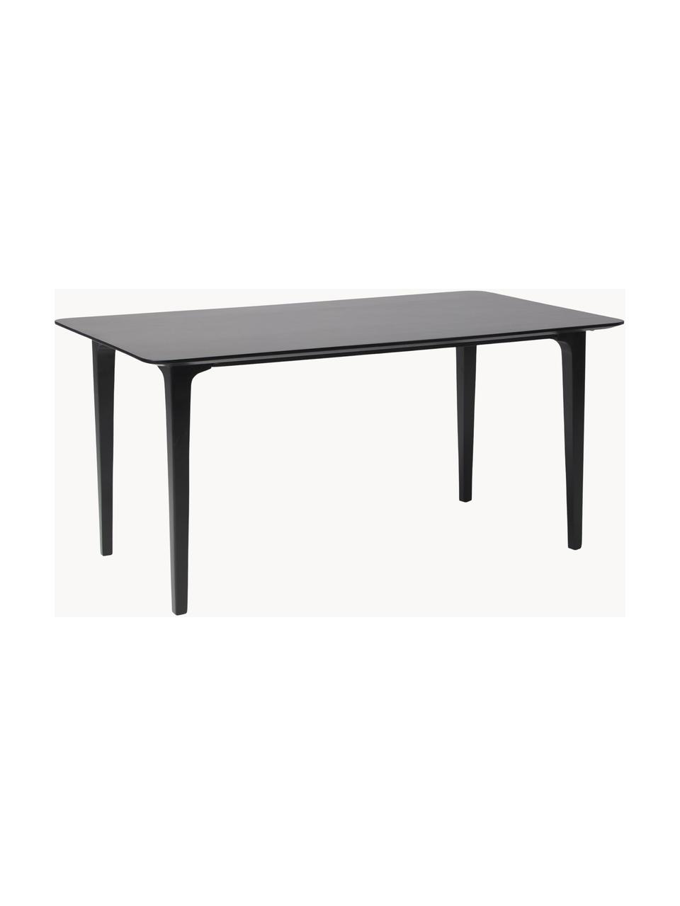Stół do jadalni z drewna mangowego Archie, różne rozmiary, Lite drewno mangowe lakierowane, Drewno mangowe lakierowane na czarno, S 180 x W 90 cm