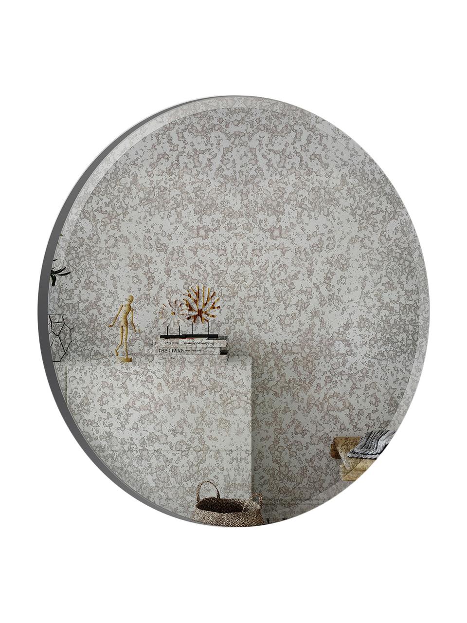 Miroir mural sans cadre look antique Oxidized, Gris, Ø 80 x prof. 3 cm