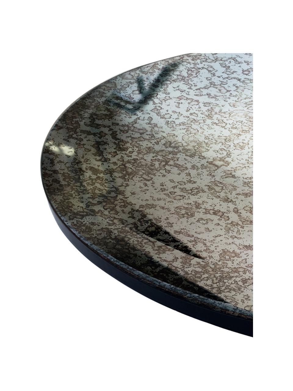Lijstloze wandspiegel Oxidized in antieke optiek, Grijs, Ø 60 x D 3 cm