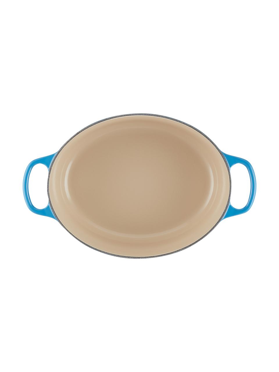 Cocotte oval de hierro fundido Signature Collection, Hierro fundido, esmaltado, Tonos azules, An 27 cm x Al 15 cm, 4.1 L