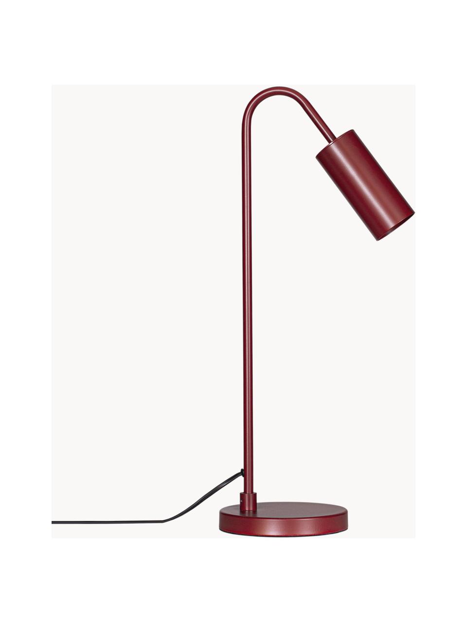 Lámpara de mesa grande Curve, Cable: plástico, Rojo oscuro, An 23 x Al 51 cm