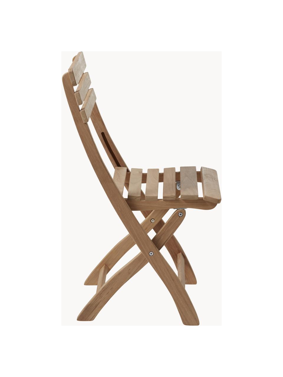 Krzesło ogrodowe z drewna tekowego Clarish, Drewno tekowe, piaskowane
z certyfikatem V-Legal, Rama: drewno tekowe<br>Front: lustrzany, S 45 x G 45 cm