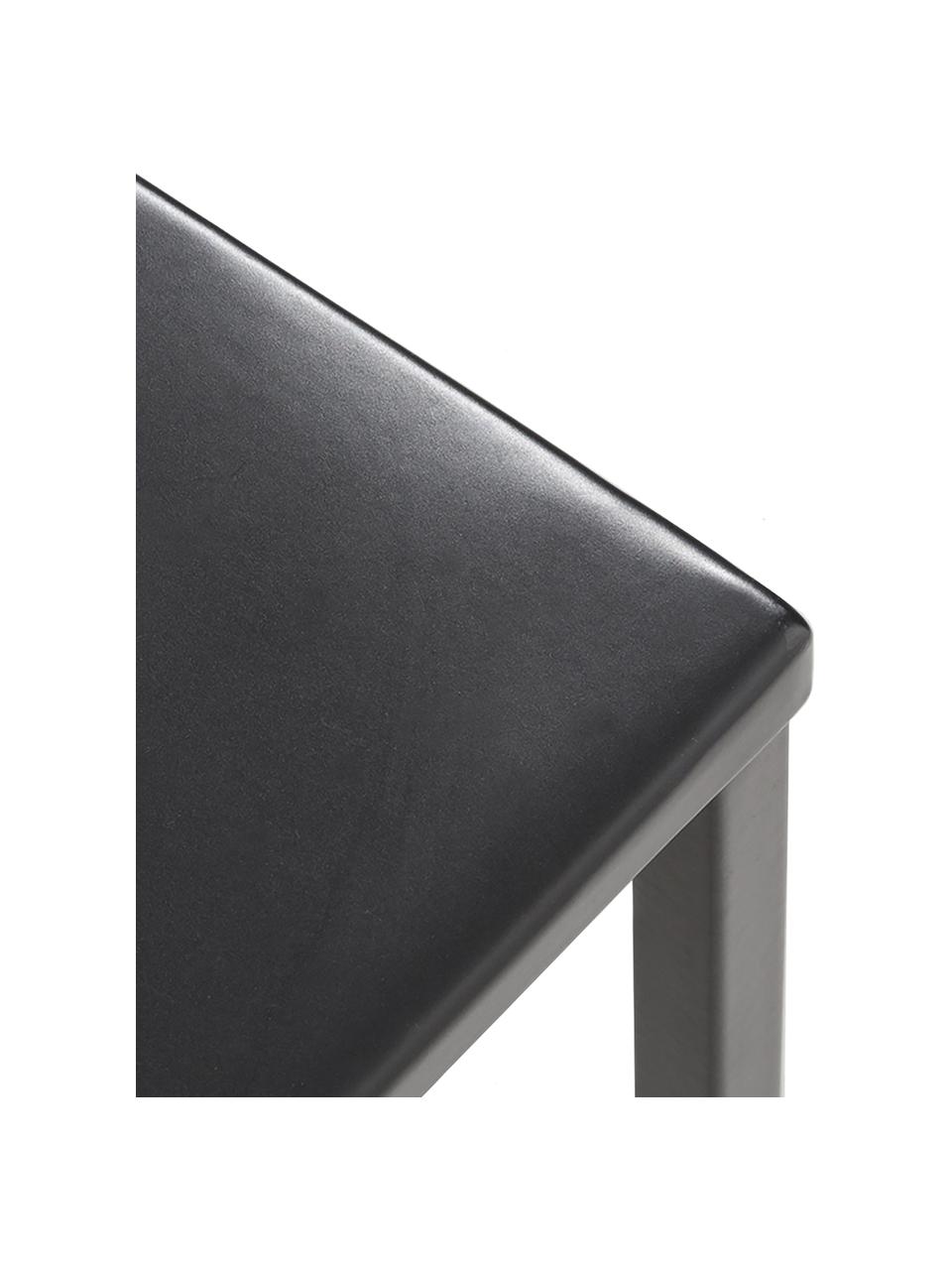 Mesa de centro de metal Stina, Metal con pintura en polvo, Negro mate, An 90 x Al 45 cm