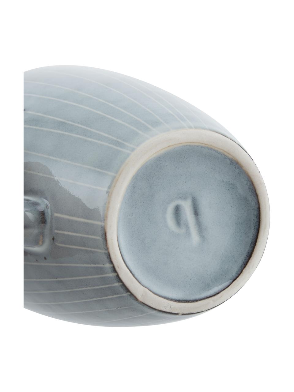Ręcznie wykonany kubek Nordic Sea, 6 szt., Kamionka, Odcienie szarego, odcienie niebieskiego, Ø 8 x W 10 cm, 250 ml