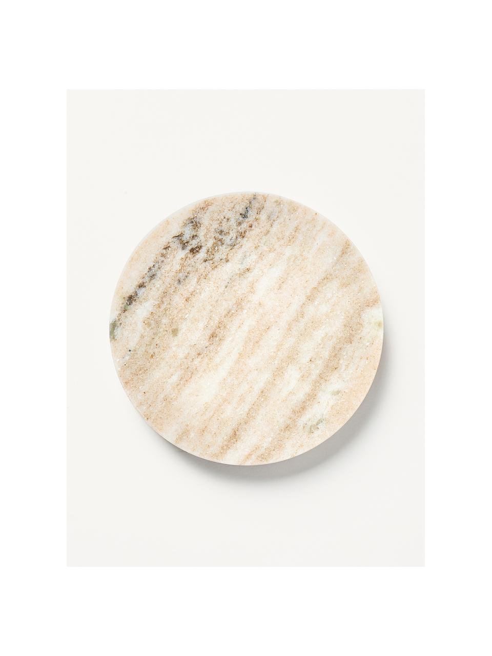 Marmeren onderzetter Callum, set van 4, Marmer, Meerkleurig, gemarmerd, Ø 10 x H 1 cm