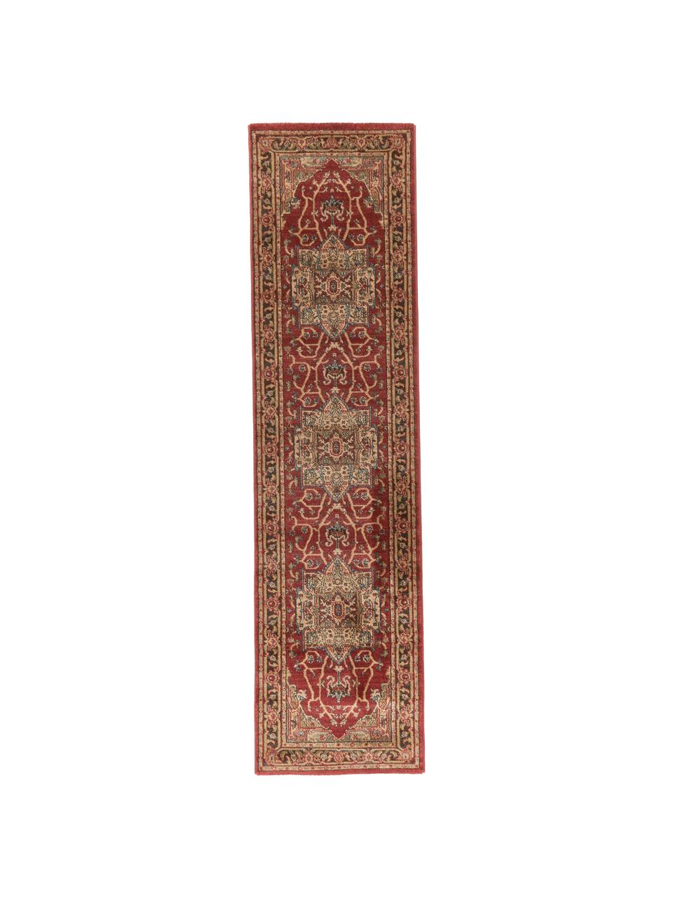 Alfombra Alberto, estilo oriental, 100% polipropileno, Rojo, multicolor, An 62 x L 240 cm