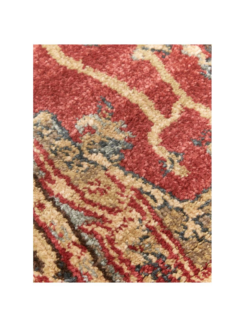 Tapis de couloir style oriental Alberto, Rouge, multicolore