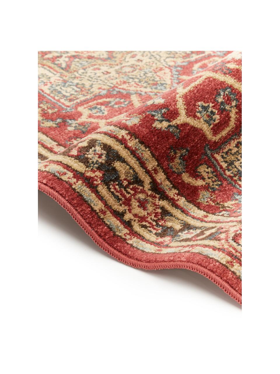 Tapis de couloir style oriental Alberto, Rouge, multicolore