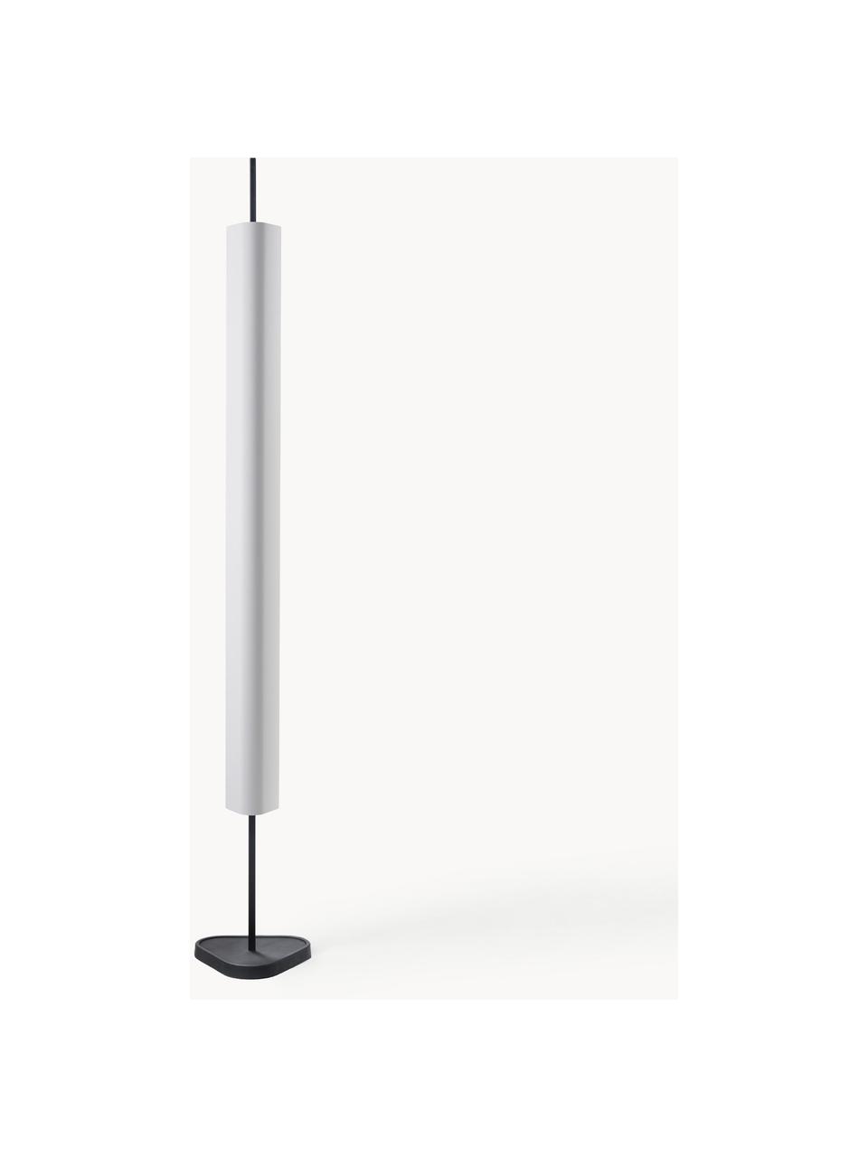 Grosse dimmbare LED-Stehlampe Emi, Aluminium, beschichtet, Weiss, Schwarz, H 170 cm