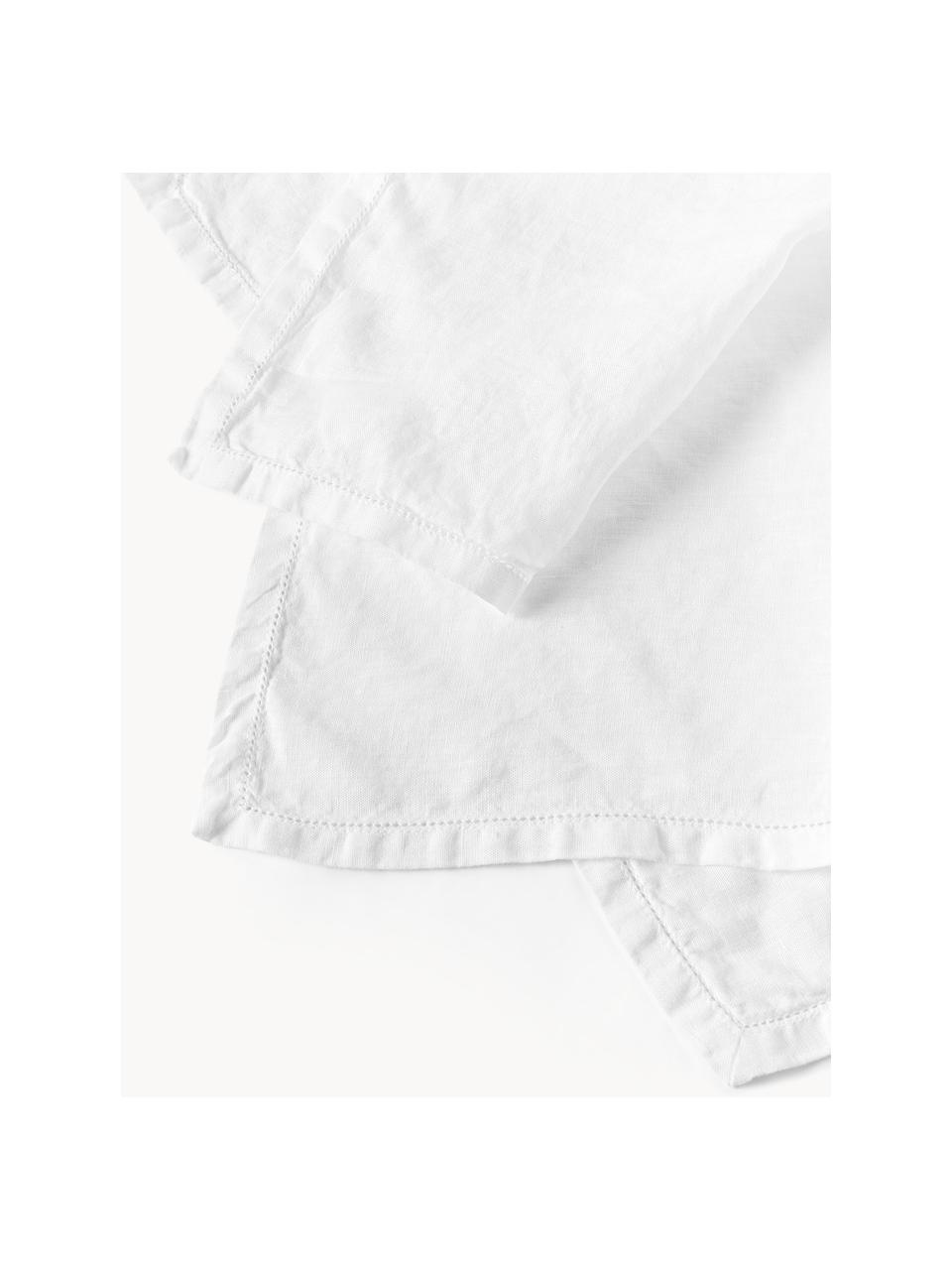 Serviettes en lin avec ourlet ajouré Larissa, 4 pièces, 100 % lin, certifié European Flax

Le lin est une fibre naturelle qui se caractérise par ses propriétés respirantes, sa résistance et son toucher doux

Le matériau est certifié STANDARD 100 OEKO-TEX®, 4854CIT, CITEVE, Blanc, larg. 45 x long. 45 cm