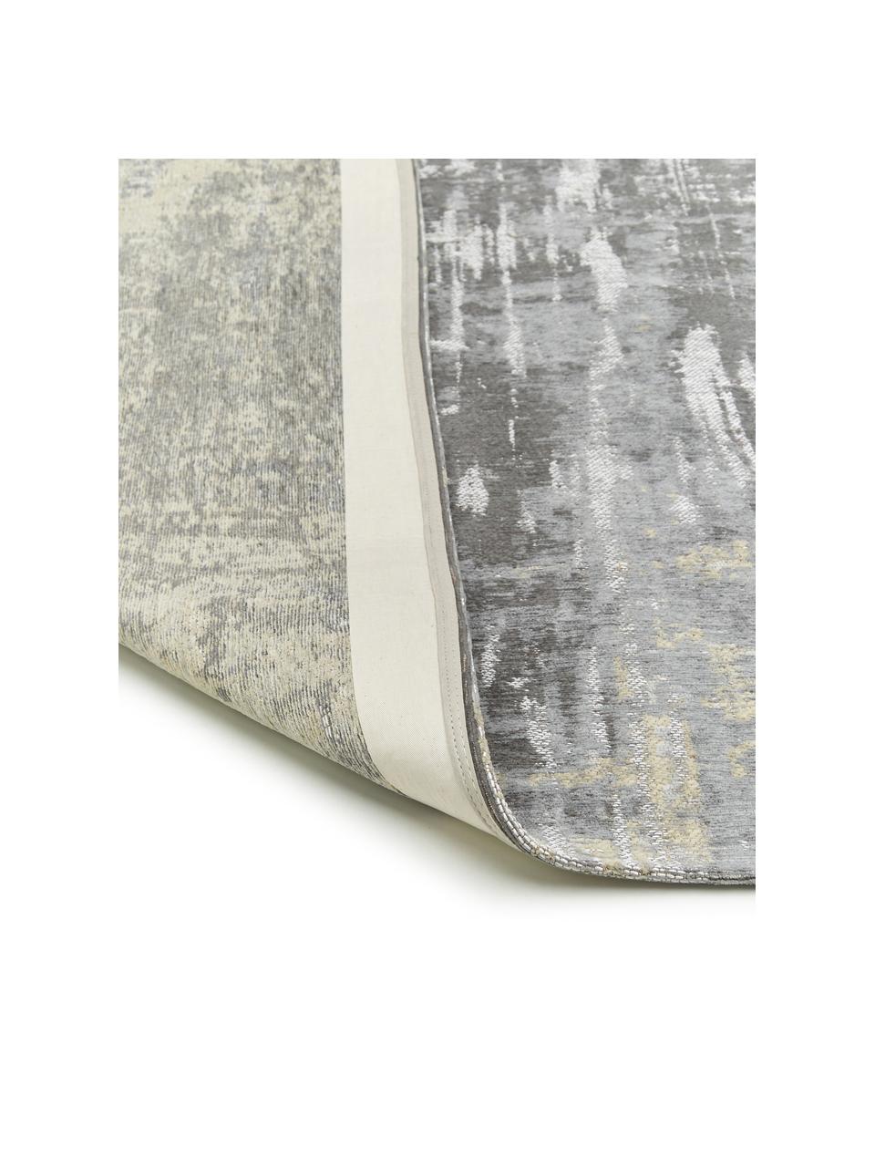 Tappeto di design Streaks, Retro: misto cotone, rivestito i, Tonalità grigie, Larg. 80 x Lung. 150 cm (taglia XS)