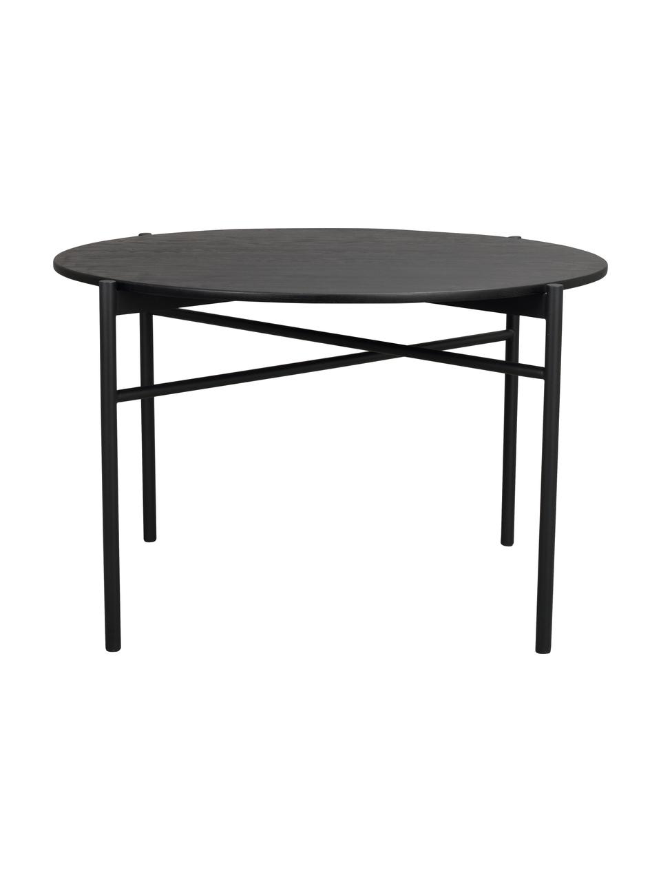 Mesa de comedor redonda Skye, Tablero: tablero de fibras de dens, Patas: metal con pintura en polv, Negro, Ø 120 x Al 75 cm