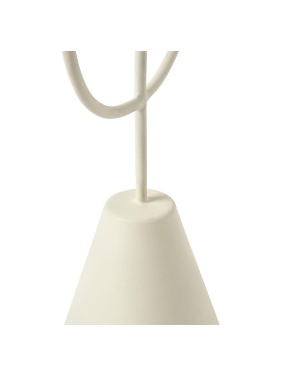 Bougeoir en métal Reem, Métal, enduit, Beige, larg. 22 x haut. 41 cm