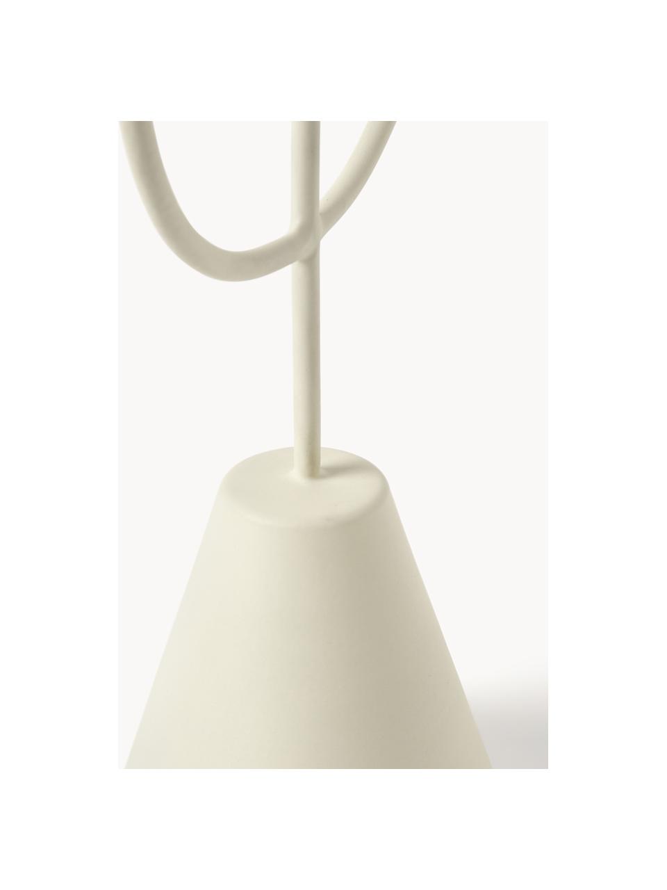 Candelabro in metallo Reem, Metallo rivestito, Beige chiaro, Larg. 22 x Alt. 40 cm