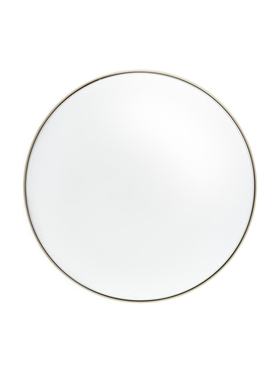 Specchio rotondo da parete Ivy, Cornice: metallo verniciato a polv, Retro: pannello di fibra a media, Superficie dello specchio: lastra di vetro, Ottonato, Ø 30 x Prof. 3 cm