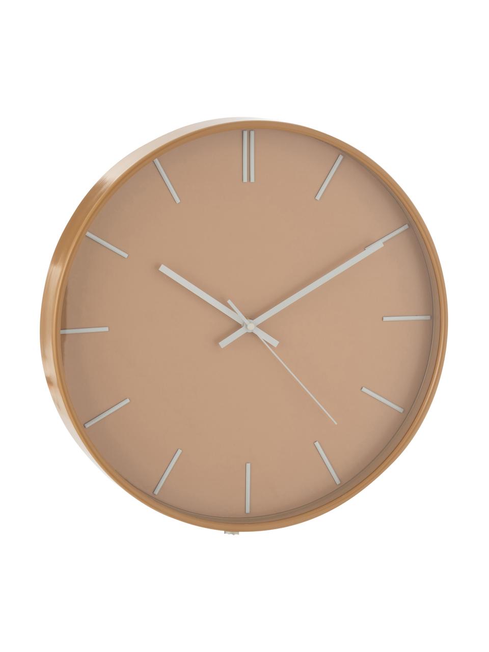 Reloj de pared Alex, Plástico, Beige, Ø 41 cm