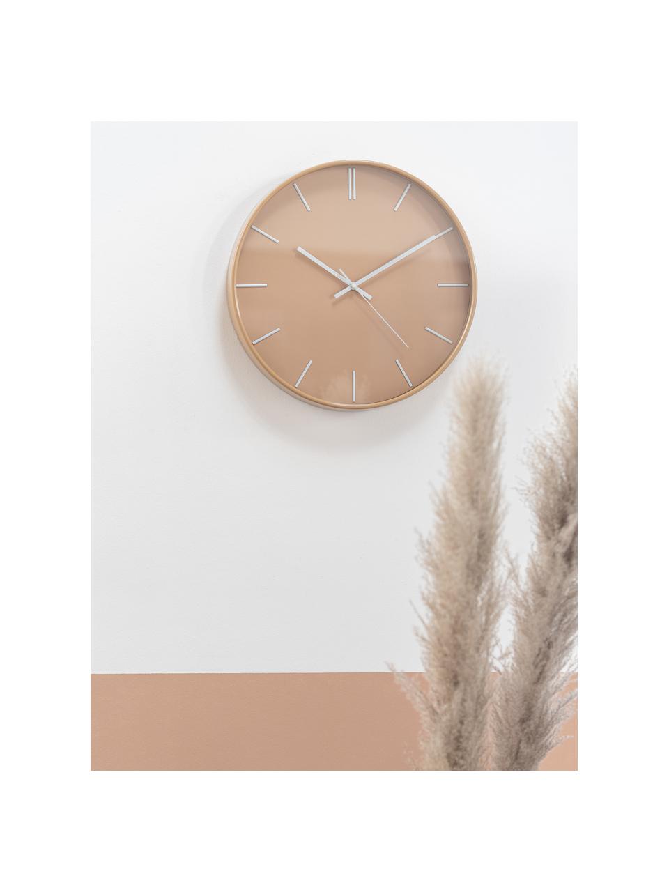 Reloj de pared Alex, Plástico, Beige, Ø 41 cm