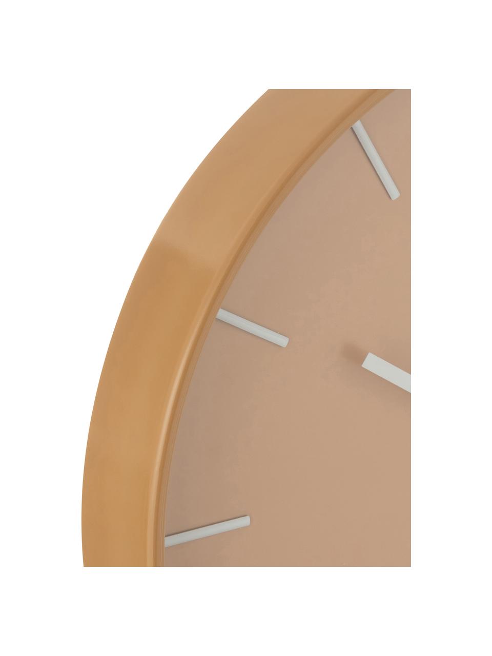 Horloge murale design Alex, Plastique, Brun clair, Ø 41 cm