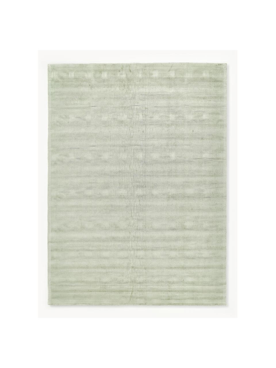 Tapis en viscose tissé main Jane, Vert sauge, larg. 160 x long. 230 cm (taille M)