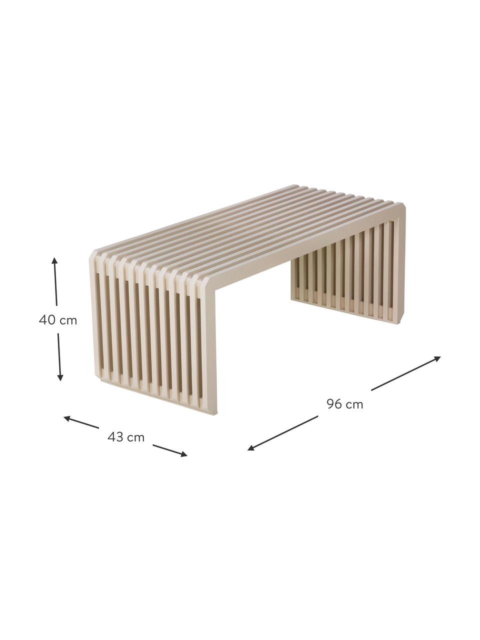 Banc en bois de sungkaï Bancu, Bois de sungkaï, Beige clair, larg. 96 x haut. 40 cm