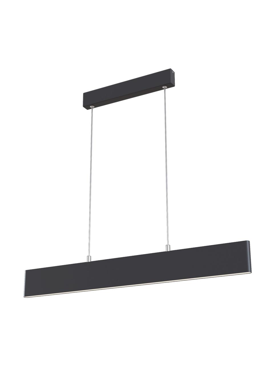 Lámpara de techo LED grande Step, Pantalla: metal recubierto, Anclaje: metal recubierto, Adornos: metal recubierto, Negro, plateado, An 91 x Al 20 cm