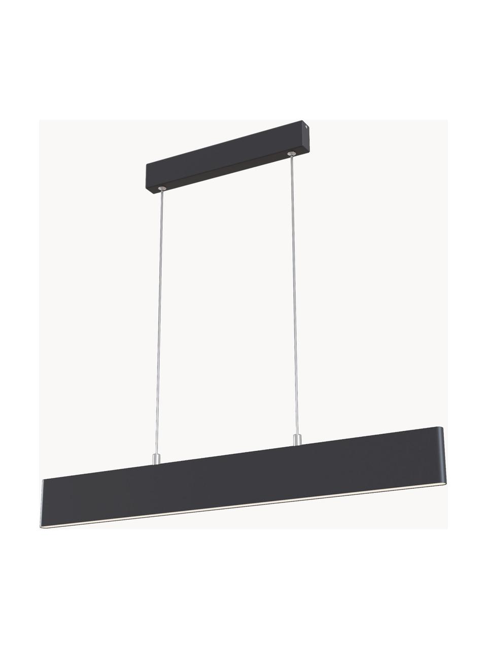 Lampa wisząca LED Step, Stelaż: metal powlekany, Czarny, odcienie srebrnego, S 91 x W 20 cm