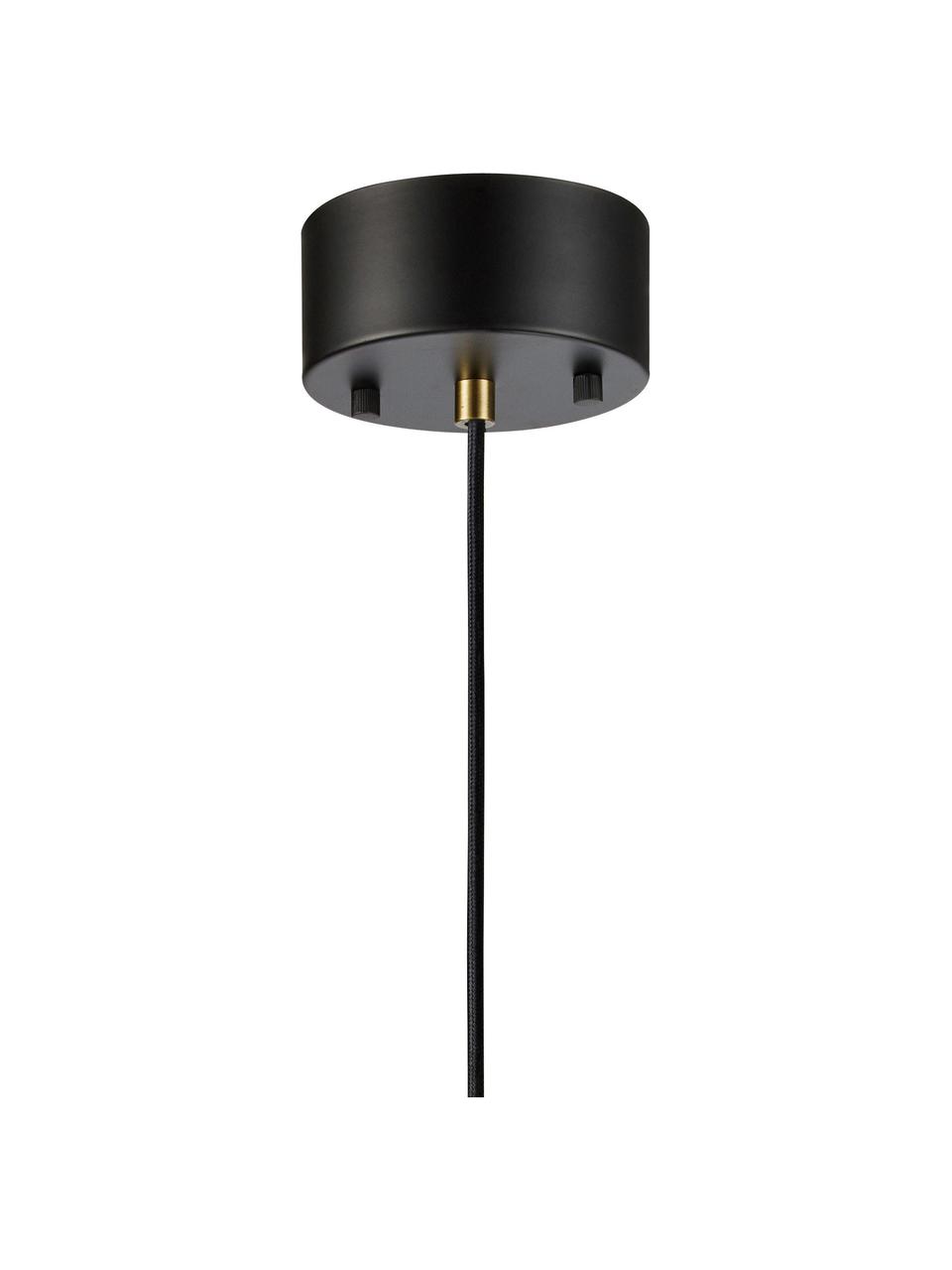 Lámpara de techo Klint, Estructura: metal recubierto, Anclaje: metal recubierto, Cable: cubierto en tela, Negro, dorado, Ø 57 x Al 46 cm