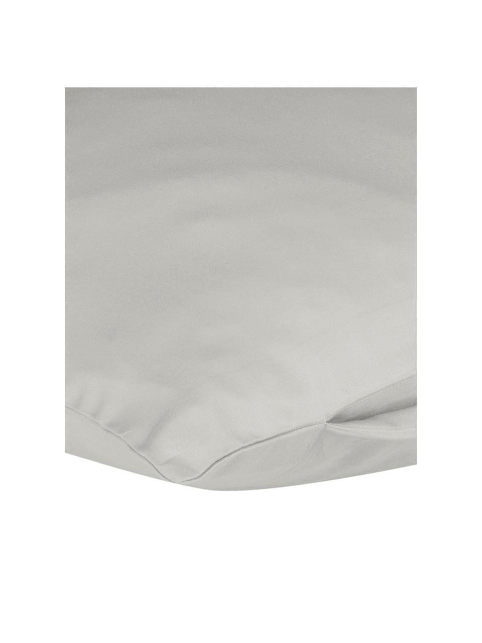 Taie d'oreiller 50x70 satin de coton Comfort, 2 pièces, Gris clair, larg. 50 x long. 70 cm