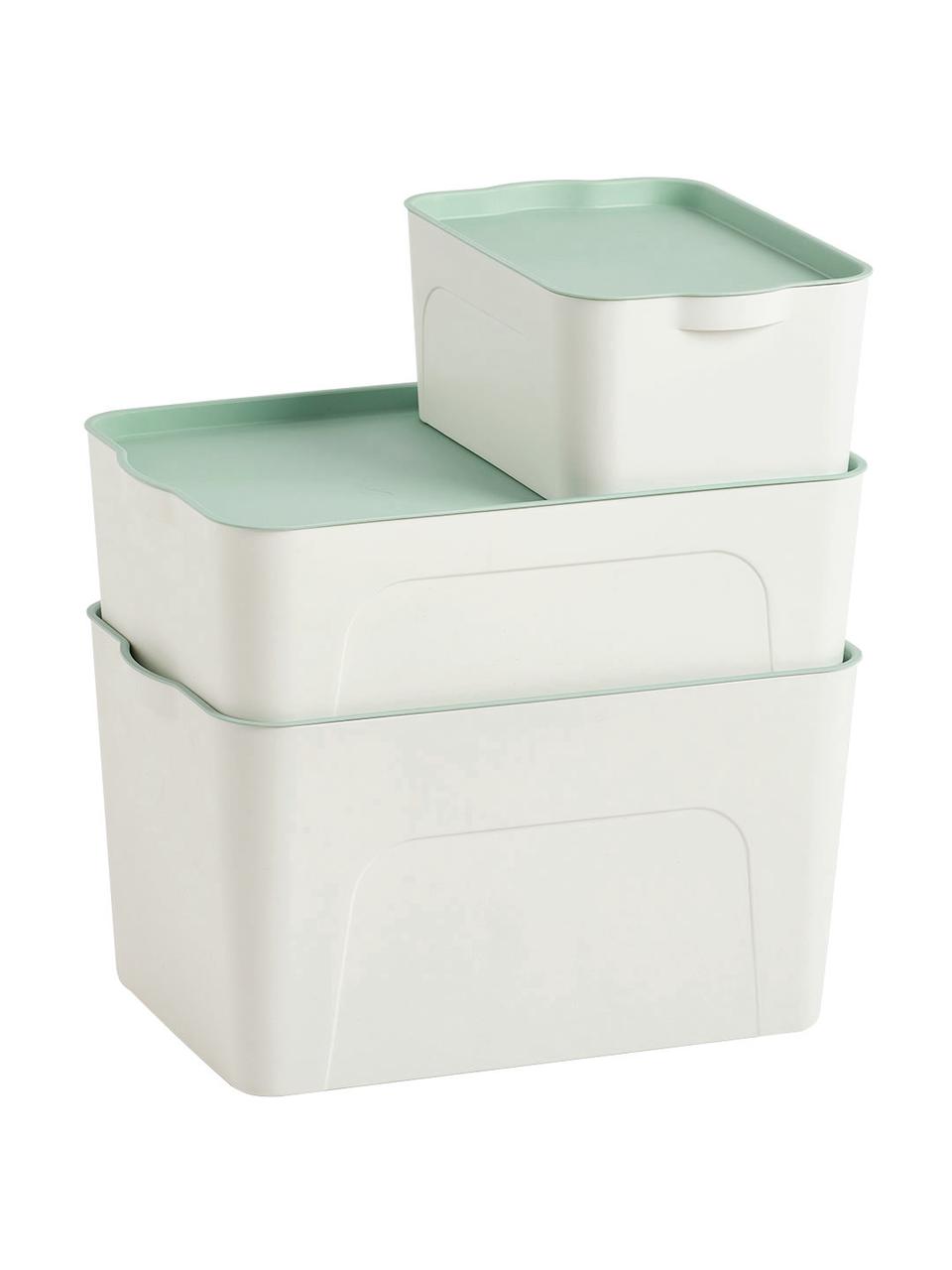 Caja Mintho, Plástico, Verde menta, An 45 x Al 25 cm