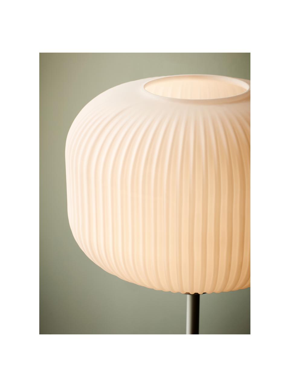 Lampada da terra Milford, Paralume: vetro, Bianco, Alt. 139 cm