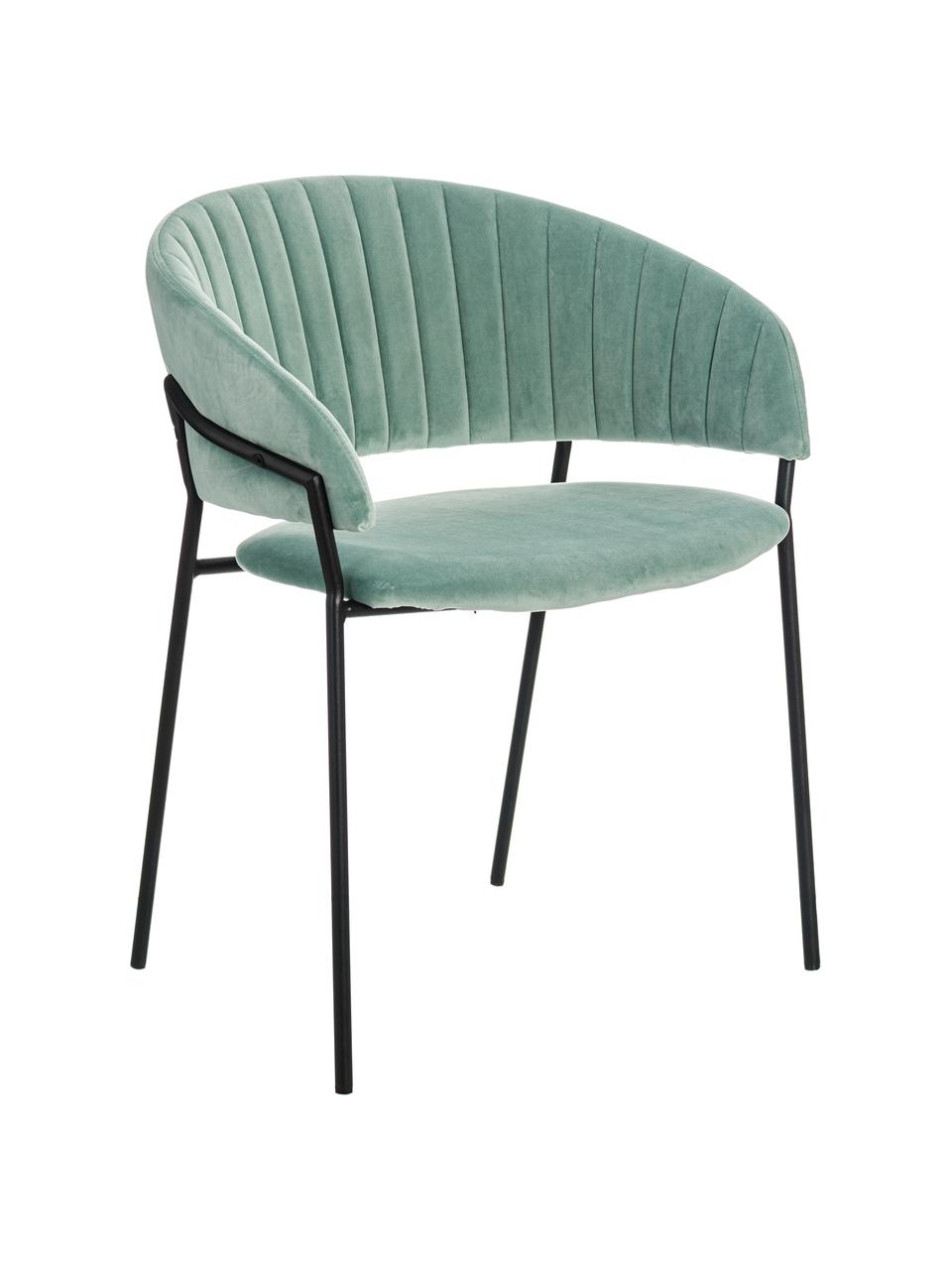 Stolička so zamatovým čalúnením Room, zelená, Mätová