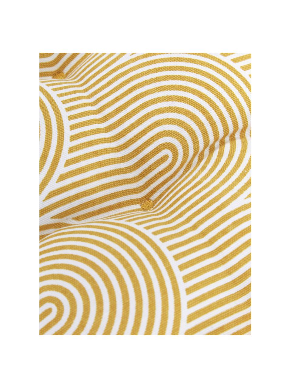 Poduszka na krzesło z bawełny Arc, Żółty, S 40 x D 40 cm