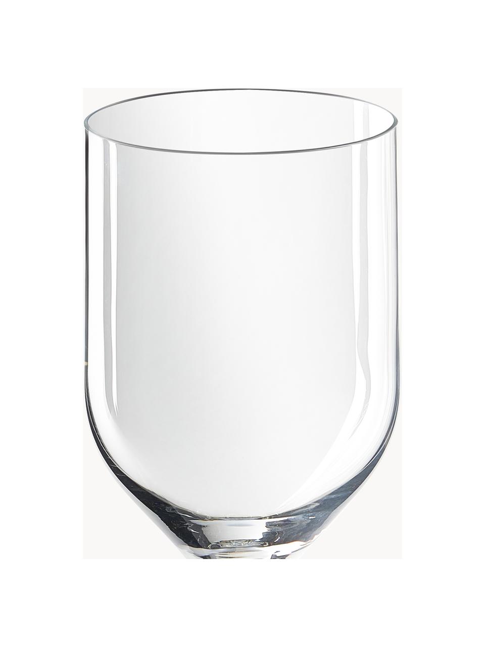 Copas de vino blanco Eleia, 4 uds., Vidrio de cristal, Transparente, Ø 8 x Al 22 cm, 555 ml