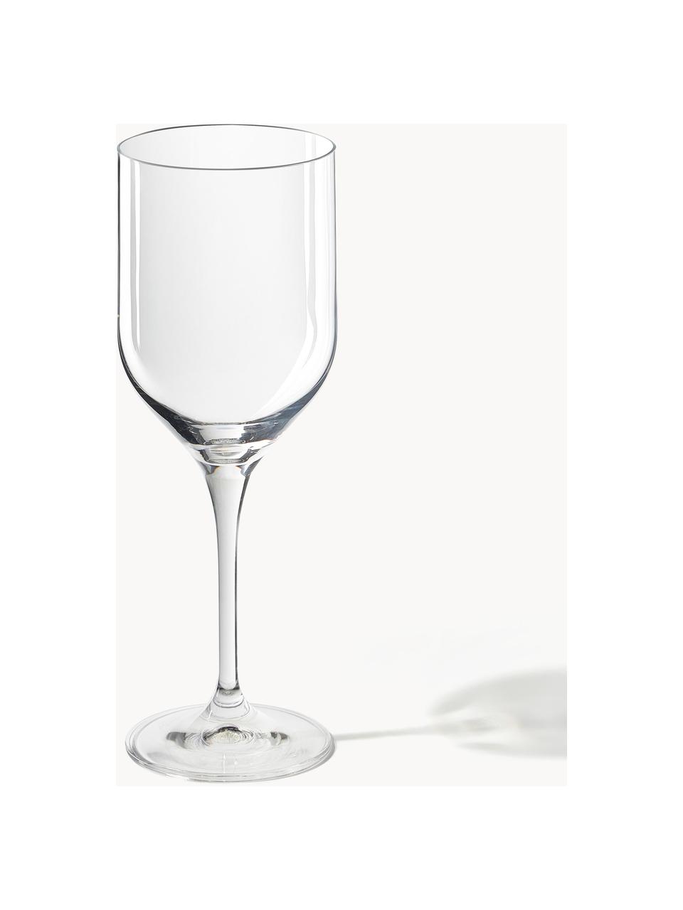 Copas de vino blanco Eleia, 4 uds., Vidrio de cristal, Transparente, Ø 8 x Al 22 cm, 555 ml