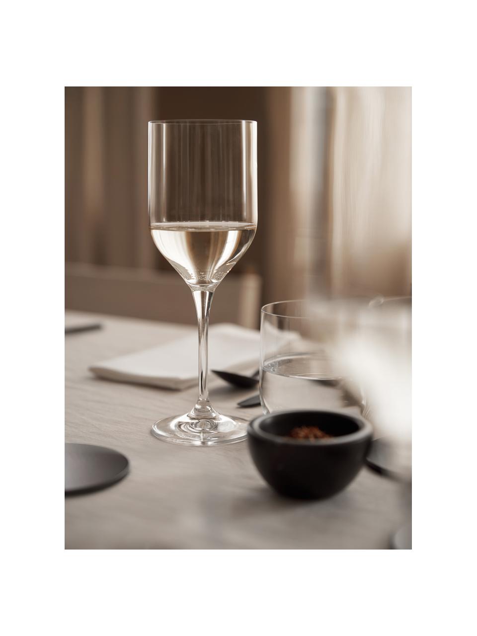 Poháre na biele víno Eleia, 4 ks, Krištáľové sklo, Priehľadná, Ø 8 x V 22 cm, 330 ml
