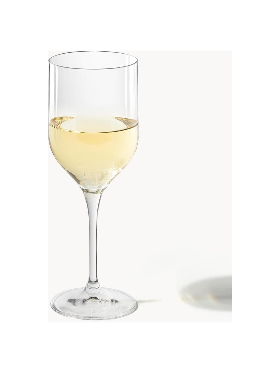Copas de vino blanco Eleia, 4 uds., Vidrio de cristal, Transparente, Ø 8 x Al 22 cm, 555 ml