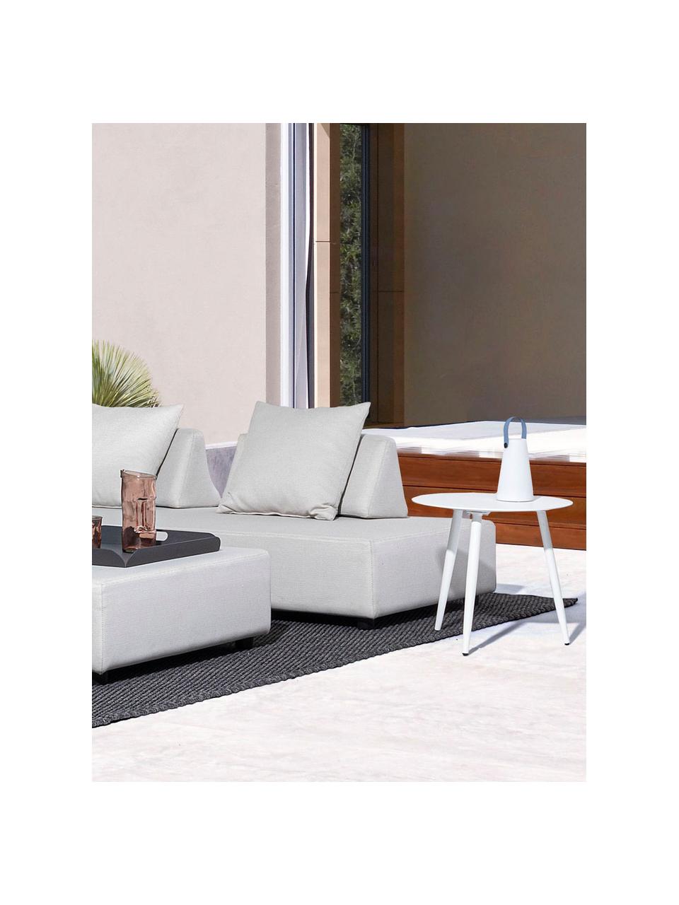 Mesa auxiliar para exterior Ridley, Blanco, Ø 50 x Al 48 cm