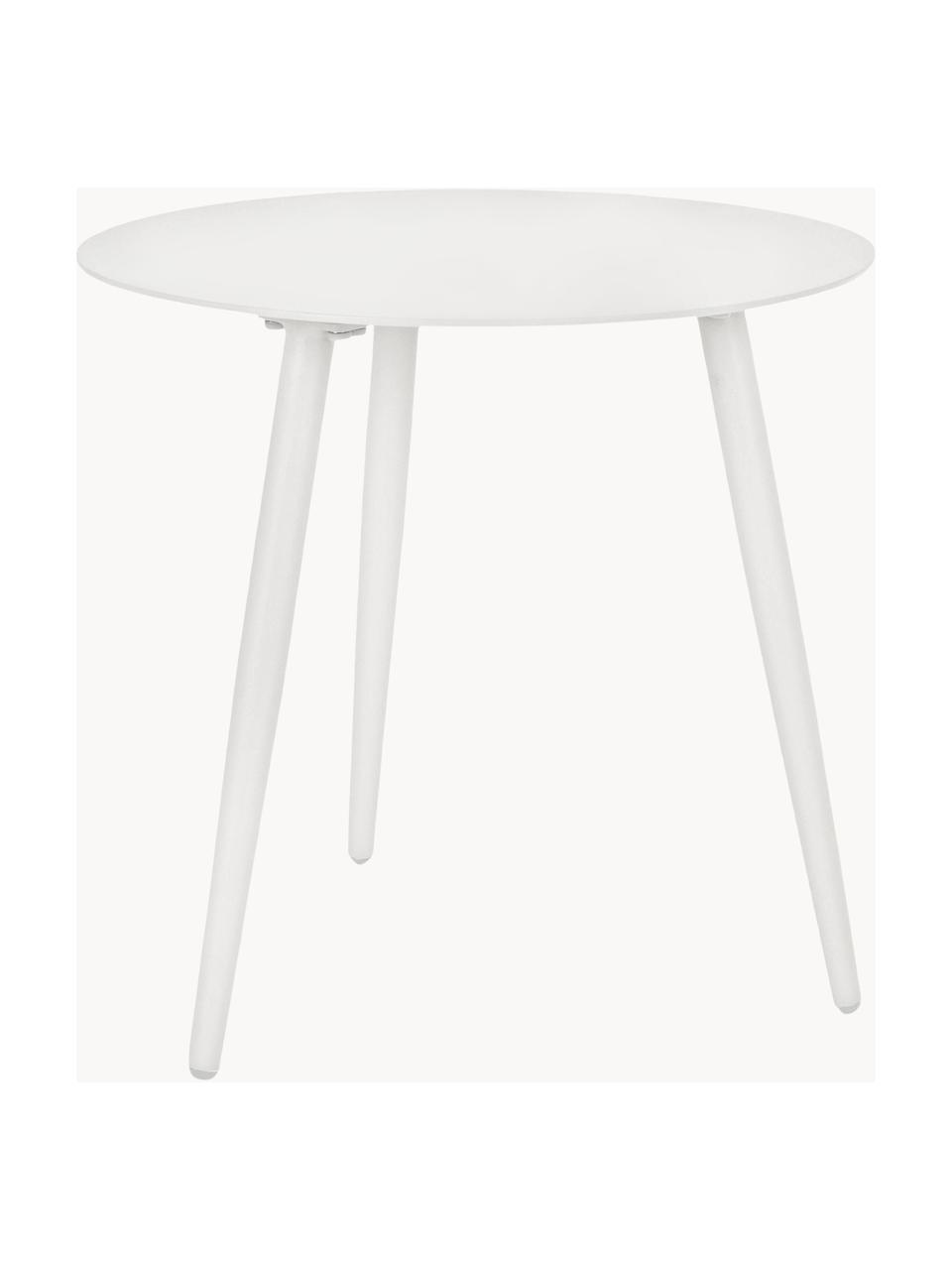 Table d'appoint de jardin ronde Ridley, Blanc, Ø 50 x haut. 48 cm