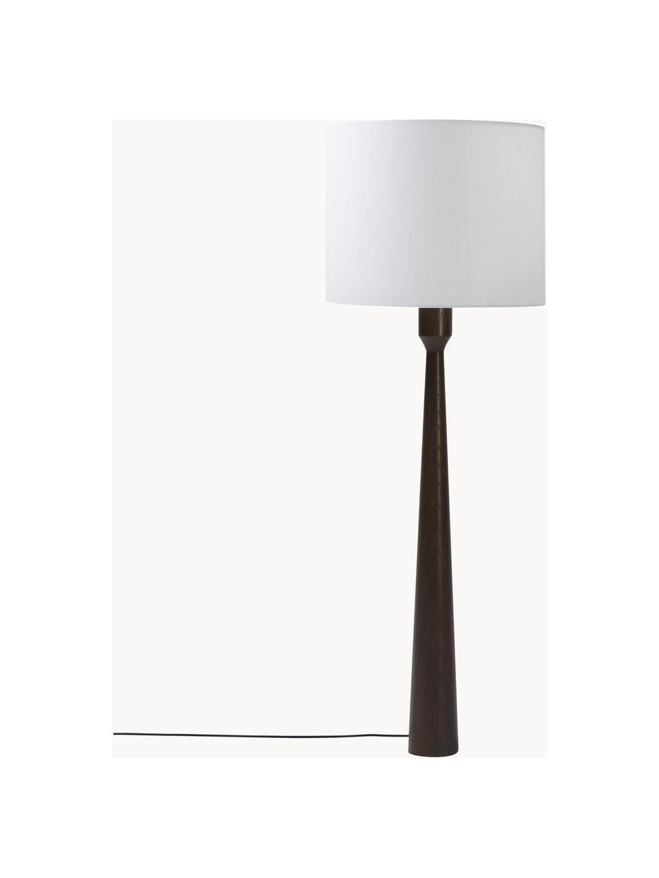 Lampe sur pied en bois de manguier moulures Albane