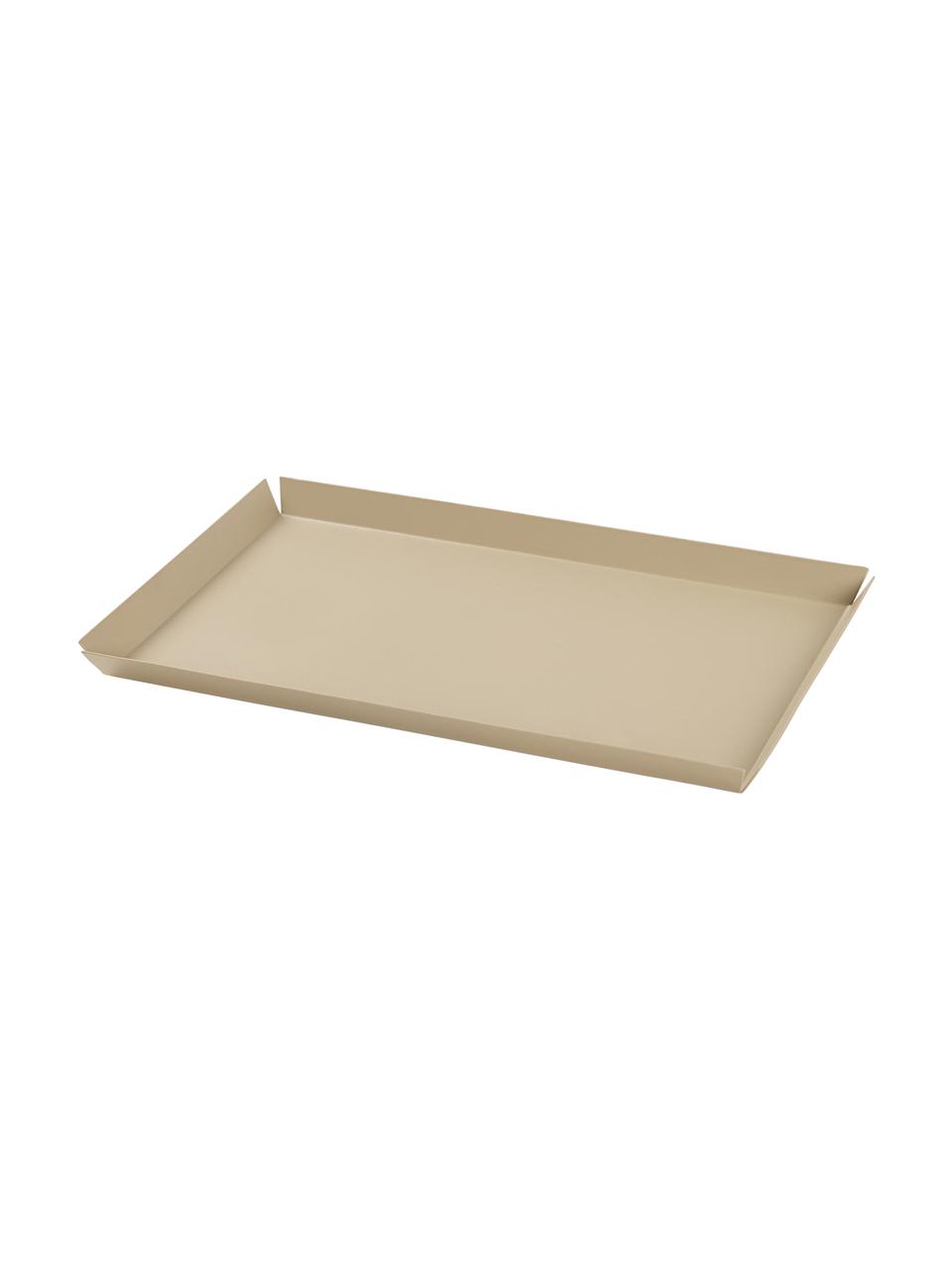 Bandeja decorativa Erika, Metal recubierto, Beige, An 33 x F 21 cm