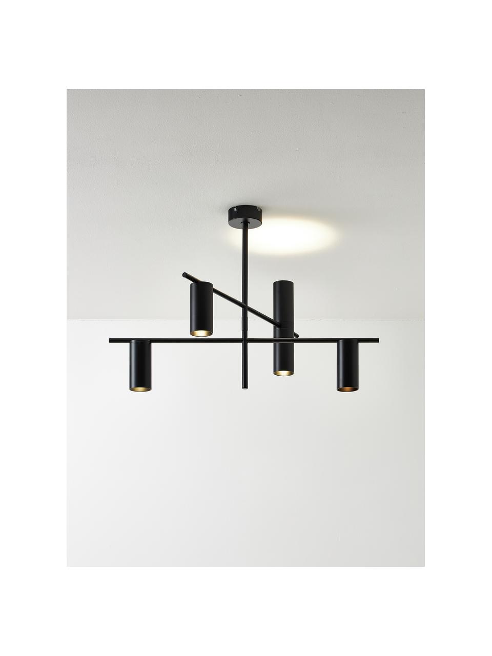 Plafondlamp Cassandra, Zwart, B 70 x H 49 cm