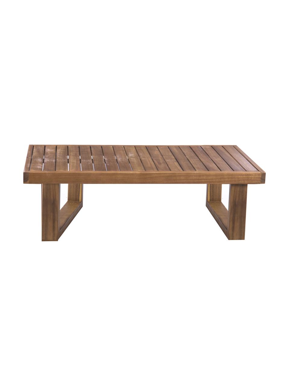 Mesa auxiliar para exterior Cristy, Madera de acacia maciza, Marrón, An 100 x Al 30 cm