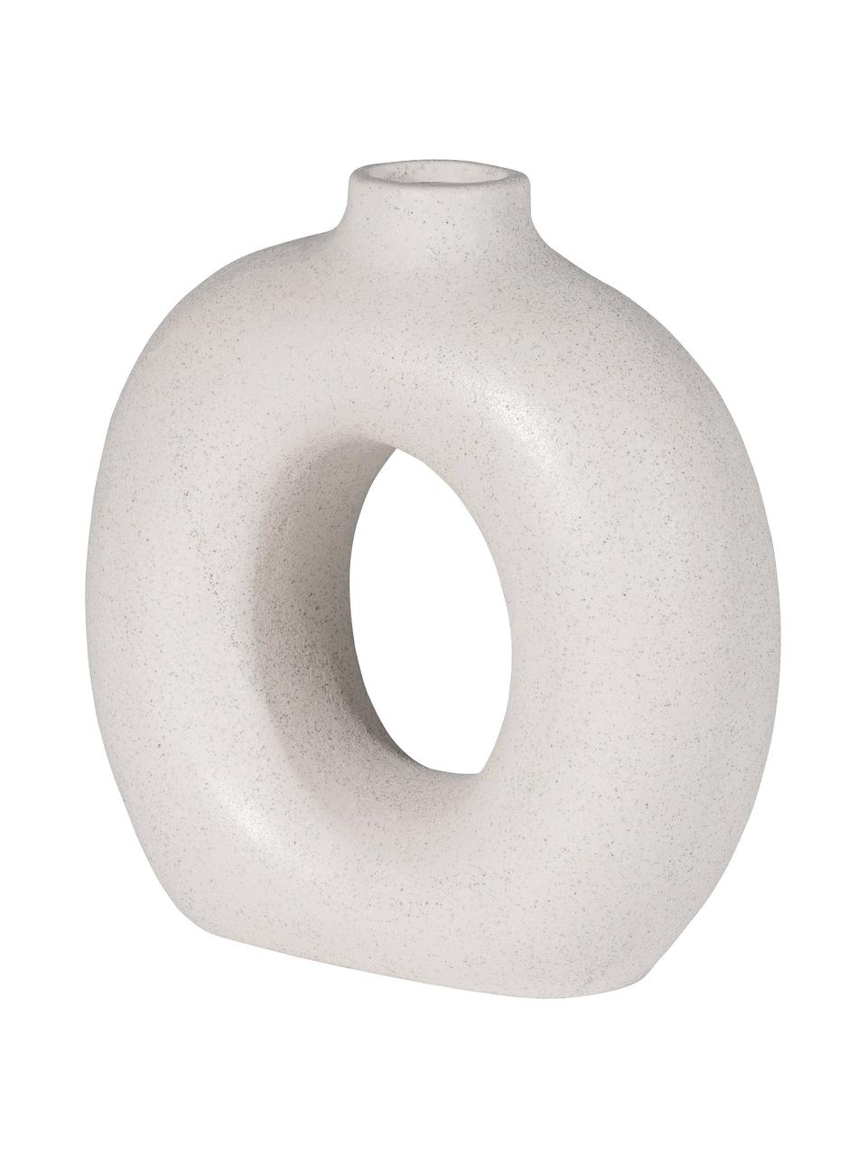 Vaso in ceramica bianca Rayan, Ceramica, Bianco, Larg. 24 x Alt. 25 cm