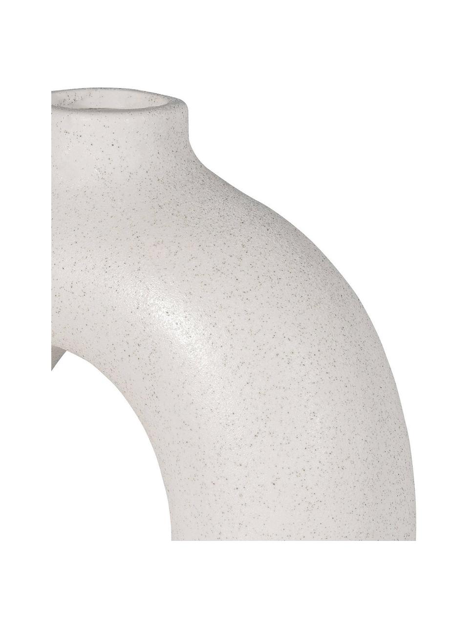 Wazon z ceramiki Rayan, Ceramika, Biały, S 24 x W 25 cm