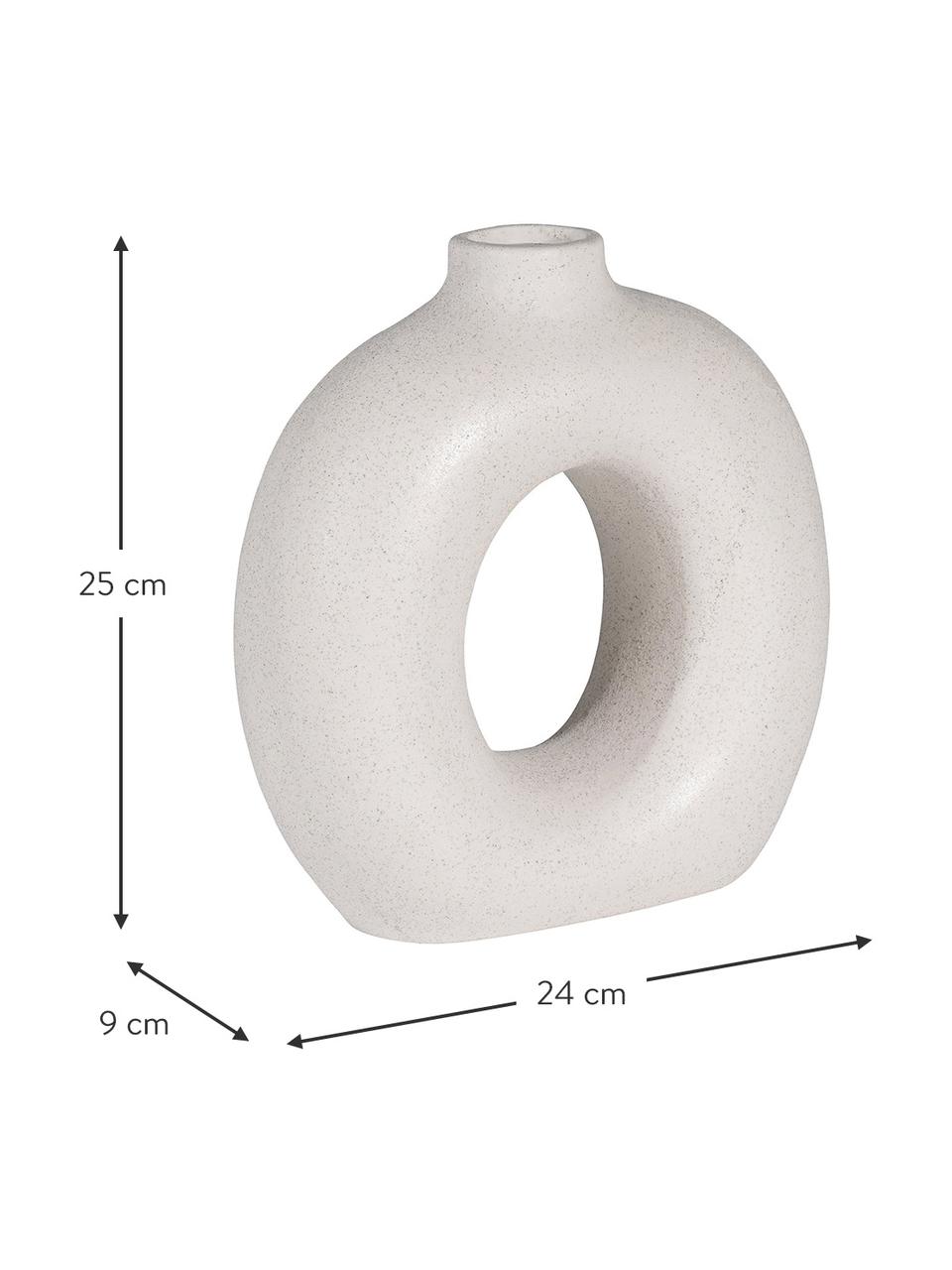 Keramik-Vase Rayan in Weiß, Keramik, Weiß, B 24 x H 25 cm