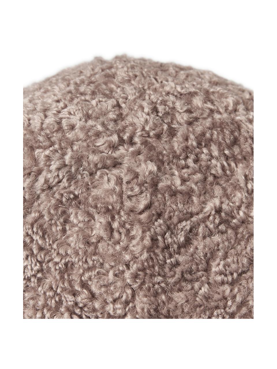 Ronde knuffelkussen Dotty in taupe, Bekleding: 100 % polyester (teddyvac, Bruin, Ø 30 cm